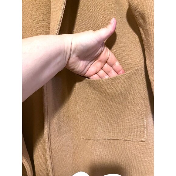 Quince Organic Cotton Blazer L Open Front Pockets Minimalist Neutral 100% Cotton - Picture 5 of 9